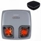 Shiatsu foot massager in black with heat, 3 intensity levels, and air compression for customized relaxation and comfort.