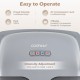 Shiatsu foot massager control panel showing intensity adjustment, heat settings, and three massage modes for.