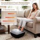 Shiatsu foot massager in black with 3 intensity levels and heat for customized relaxation and comfort at home.