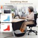 Shiatsu foot massager in black with heat and air compression, providing soothing relief for tired feet at a desk.