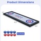 Shuffleboard and curling 2-in-1 tabletop game with 8 pucks, featuring a compact design and vibrant scoring patterns.