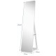 Frameless full-length mirror in white with dimensions 155cm x 37cm, perfect for stylishly enhancing any room's decor.