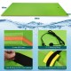 Floating water pad in green, made of 3-layer XPE foam, 12’ x 6’, ideal for lakes and beaches, supports 4-6 people.