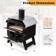 12-inch outdoor pizza oven dimensions with pizza stone, designed for patio and backyard cooking, featuring adjustable.