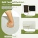 Single rattan porch swing cushion with fixing straps and smooth zipper for easy cleaning and comfort outdoors.