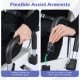 Flexible assist armrests with padded grips and flip-up feature for easier bathing access on the sliding shower chair.