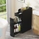 Small Bathroom Storage Cabinet 4-Tier with Slide Out Drawers on Casters - Gallery View 2 of 10