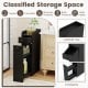Small Bathroom Storage Cabinet 4-Tier with Slide Out Drawers on Casters - Gallery View 8 of 10