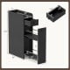 Small Bathroom Storage Cabinet 4-Tier with Slide Out Drawers on Casters - Gallery View 5 of 10