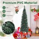 Snowy 5 ft artificial pencil Christmas tree with pine cones, made of premium PVC, perfect for festive indoor decoration.