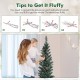 Snowy artificial pencil Christmas tree with pine cones, 5 ft tall, showcasing lush branch tips for festive decoration.