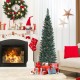 Snowy Artificial Pencil Christmas Tree with Pine Cones - Gallery View 10 of 10