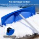 Snow roof rake with 24-inch wide blade and wheels, designed for efficient snow removal without damaging the roof.