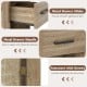Natural nightstand with a drawer and shelf, featuring metal slides and handle, ideal for living room or bedroom storage.
