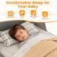 Soft velvet toddler bed frame in gray with safety rails, providing comfort and stability for a restful sleep.