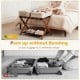 Solid rubberwood folding luggage rack with nylon shelves, showcasing 2-tier design for easy packing and storage.