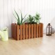 Solid wood raised garden bed with slat design, ideal for flowers and vegetables, perfect for patios and balconies.