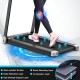Close-up of the shock-absorbing layer on the folding electric treadmill, designed for comfortable and safe workouts.