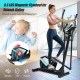 Magnetic elliptical machine with adjustable resistance, LCD monitor, and sturdy design for quiet home workouts.