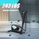 Magnetic elliptical machine with 243 lbs capacity, 8-level resistance, and adjustable handlebars for personalized.