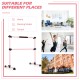 Portable pink ballet barre with adjustable height, anti-slip footpads, ideal for home, studio, or school use.