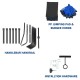 Adjustable handlebar handrail and installation hardware for the 51" mini fitness trampoline with durable PP jumping mat.