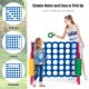 Jumbo 4-to-Score Giant Game Set with red frame and colorful rings, ideal for outdoor parties and improving motor skills.