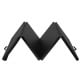 Folding 4' x 10' gymnastics mat in black, featuring high-density foam and portable design for versatile exercise use.
