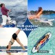 Multi-purpose surfboard for fishing, surfing, water yoga, and sunbathing; 6 feet, durable foam top, ideal for beginners.