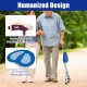 Lightweight adjustable folding cane seat with ergonomic handle and 215 massage points, ideal for resting while walking.
