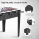 48-inch wooden foosball table with premium MDF, rustproof steel rods, and adjustable leg levers for stable gameplay.