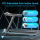 Folding treadmill with 15% adjustable incline, 4.75 HP motor, and spacious 51" x 18" running area for versatile.