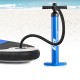Double action manual SUP hand pump with gauge, featuring a durable design for fast inflation of paddle boards and.