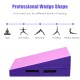Incline gymnastics mat wedge ramp in pink and purple, designed for yoga, tumbling, and stretching exercises.