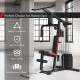 Multifunction Cross Trainer Workout Machine with sturdy construction, dual arm press, and space-saving design for home.
