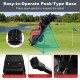 Golf stand cart bag in red with 6-way divider, anti-slip foot pads, and 7 pockets for organized storage.