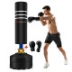 Freestanding 70-inch punching bag with a 12 suction cup base, includes pro-grade boxing gloves for training stability.