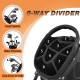 Top view of the 9-inch golf stand bag featuring an 8-way divider for organized club storage and easy access.