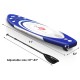 11-foot inflatable stand-up paddle board with adjustable paddle, ideal for surfing, yoga, and fishing in various water.