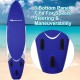 11-foot inflatable stand-up paddleboard with three bottom fins for speed and maneuverability, perfect for various water.
