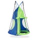 Colorful 2-in-1 kids hanging chair and swing tent set, featuring a detachable design for cozy play and relaxation.