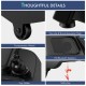Close-up of the 4.75 HP treadmill's cup holder, Bluetooth speakers, and safety key for convenient home workouts.