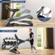 Treadmill with hydraulic slow-drop design, featuring adjustable speed, auto incline, and LED display for home workouts.