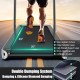 Folding treadmill with a shock-absorbing running belt, featuring a 49" x 20" surface for comfortable workouts at home.