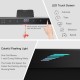 LED touch screen of the 4.75HP 2 in 1 folding treadmill displaying speed, distance, and calories for real-time feedback.
