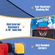 Kids arcade basketball game set featuring a shatterproof backboard, tear-resistant net, and safe rounded corners for.