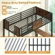 Space-saving twin loft bed with safety guardrail, heavy-duty slatted platform, and built-in desk for versatile storage.