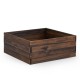 Square raised garden bed planter made of durable fir wood, 2' x 2' size, ideal for growing vegetables and flowers.