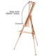 Foldable wood tripod sketching easel with adjustable height, perfect for various canvases and easy outdoor portability.