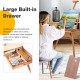 Tripod folding wooden easel with built-in drawer, ideal for storing art supplies, perfect for indoor and outdoor use.